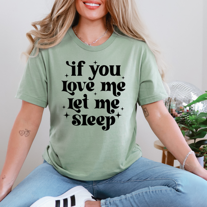 Wholesale Let me Sleep Graphic Tee - Sage Tee