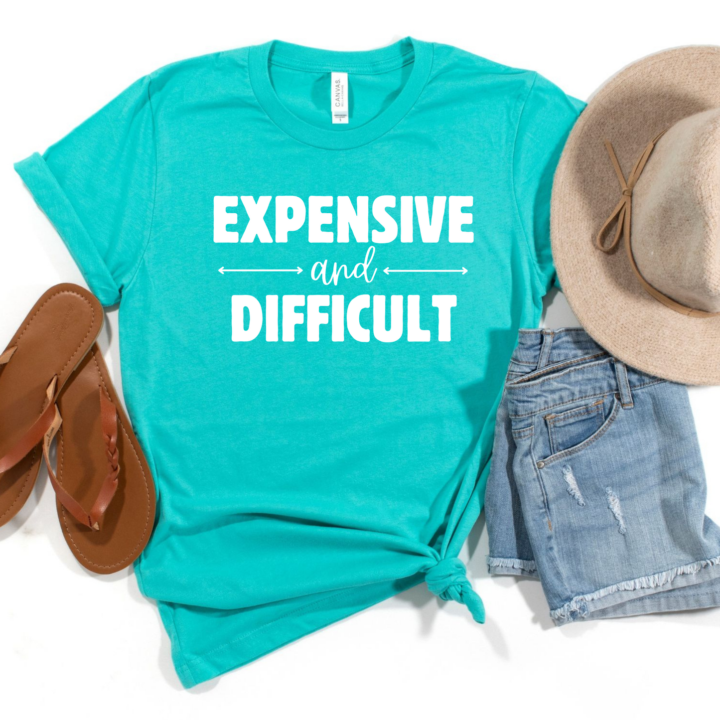 Wholesale Expensive Graphic Tee - Teal Tee