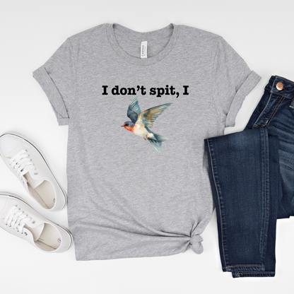 Wholesale I don't spit Graphic Tee - Heather Dust Tee