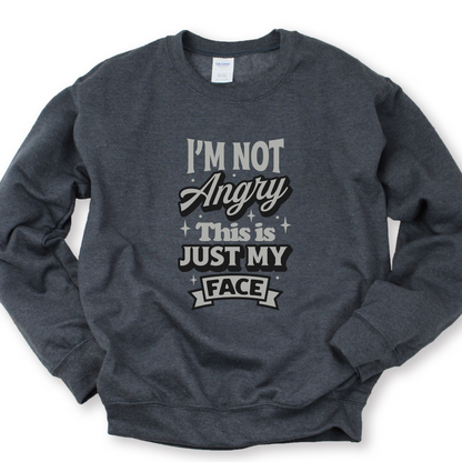 Wholesale This is just my face Graphic Tee - Heather Charcoal Tee