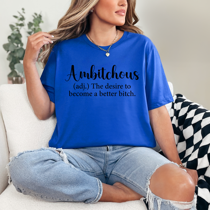 Wholesale Ambitchous Definition Graphic Tee - True Royal Tee