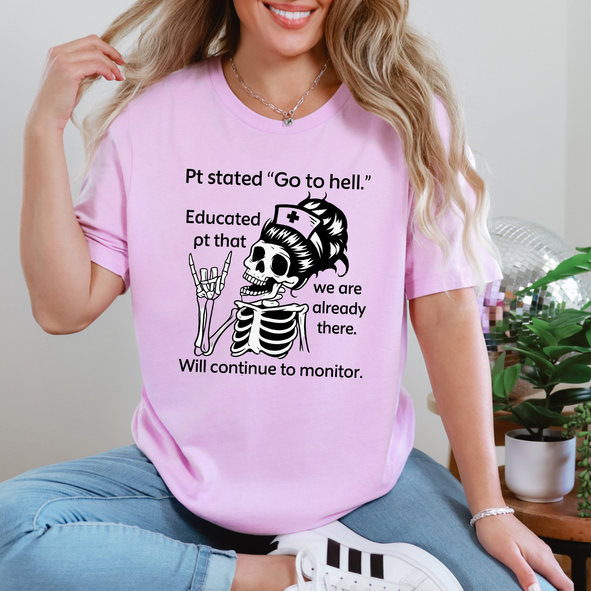 Wholesale PT Go To Hell Graphic Tee - Lilac Tee
