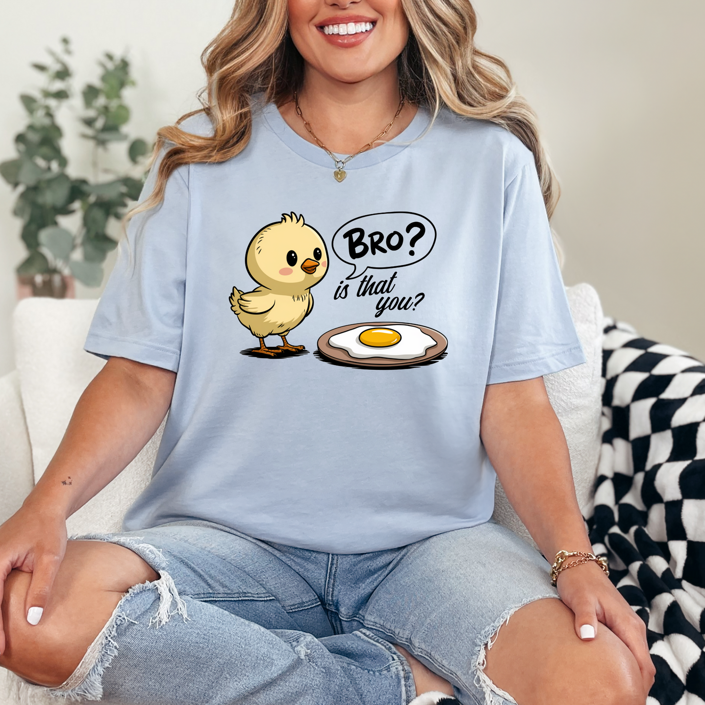 Wholesale Bro is that you Graphic Tee - Baby Blue Tee