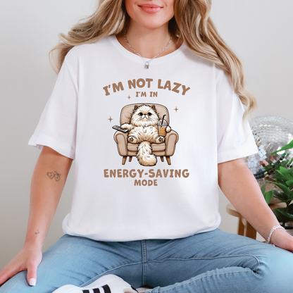 Wholesale I'm Not Lazy Graphic Tee - White Tee