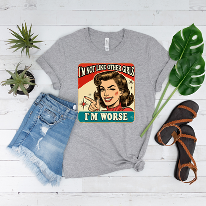 Wholesale I'm not like other girls Graphic Tee - Grey Tee