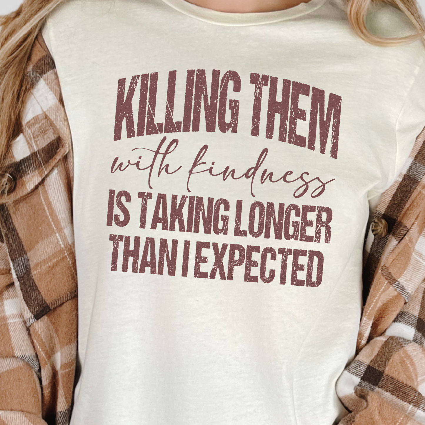 Wholesale Taking Longer Than I Expected Graphic Tee - Natural