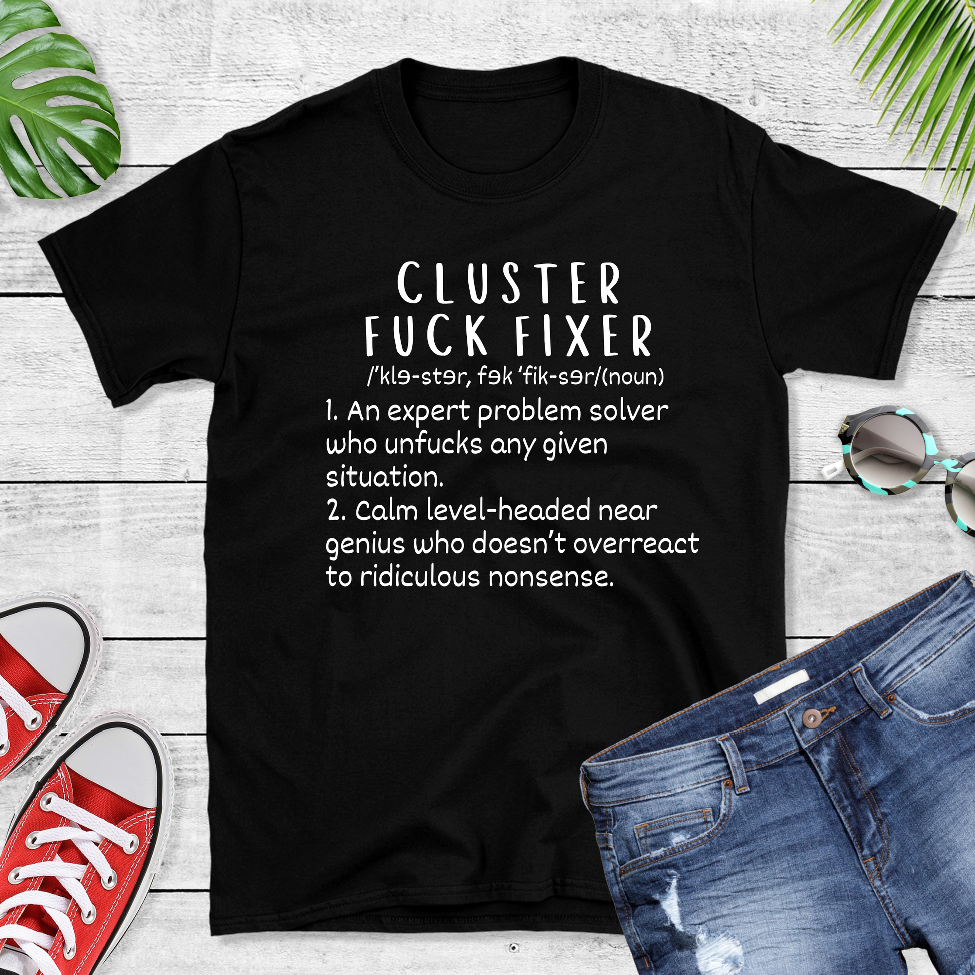 Wholesale Cluster Fuck Fixer - Black Sweatshirt