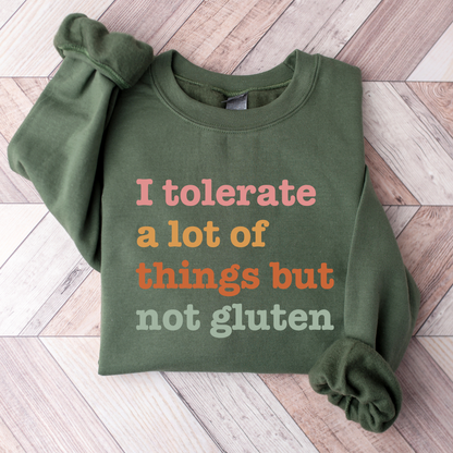 Wholesale I tolerate a lot of things - Heather Charcoal Sweatshirt