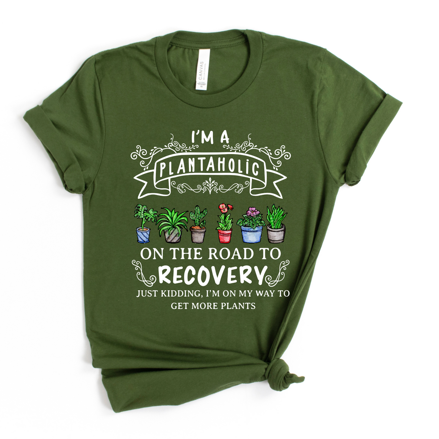 Wholesale Plantaholic Recovery Graphic Tee - Black Tee