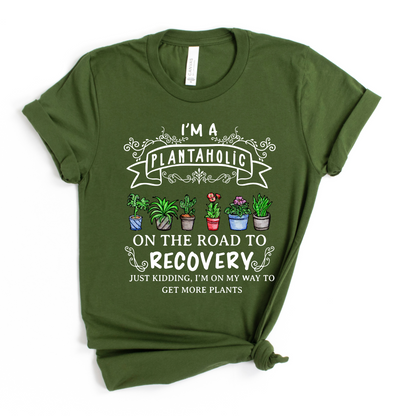 Wholesale Plantaholic Recovery Graphic Tee - Black Tee
