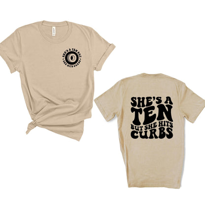 Wholesale But Hits the Curb Graphic Tee - Grey