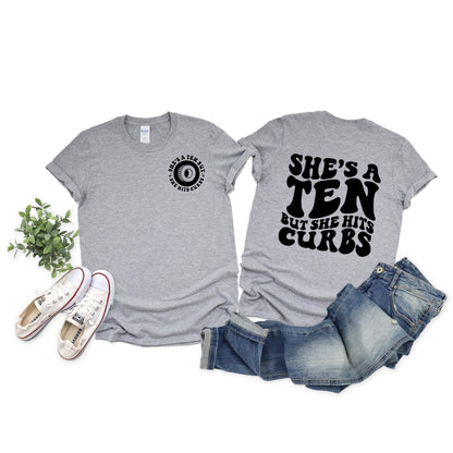 Wholesale But Hits the Curb Graphic Tee - Tan