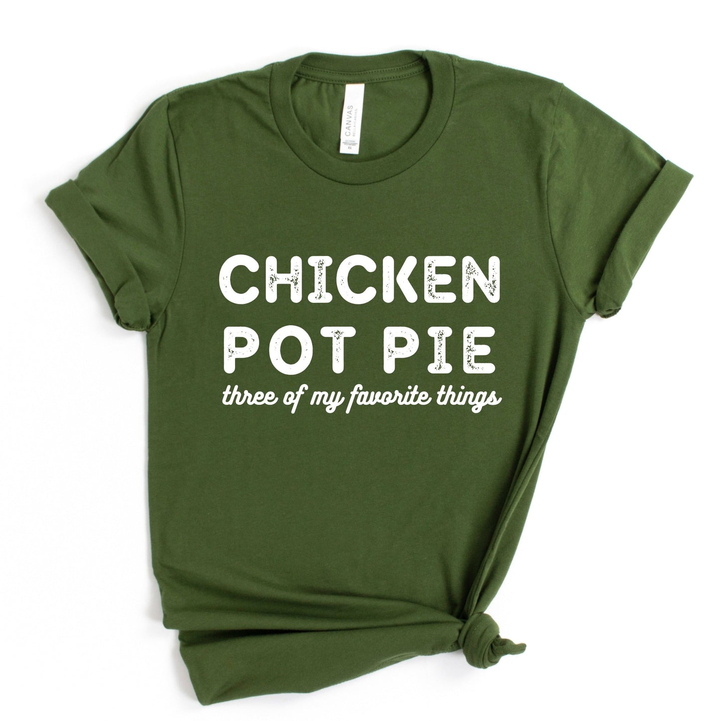 Wholesale Chicken Pot Pie Graphic Tee - Olive