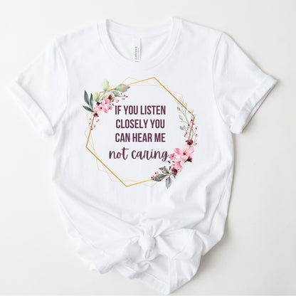 Wholesale Listen Closely Graphic Tee - White