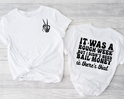 Wholesale Bail Money Graphic Tee - White