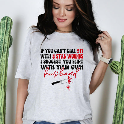 Wholesale Flirt With Your Own Husband Graphic Tee - Sand