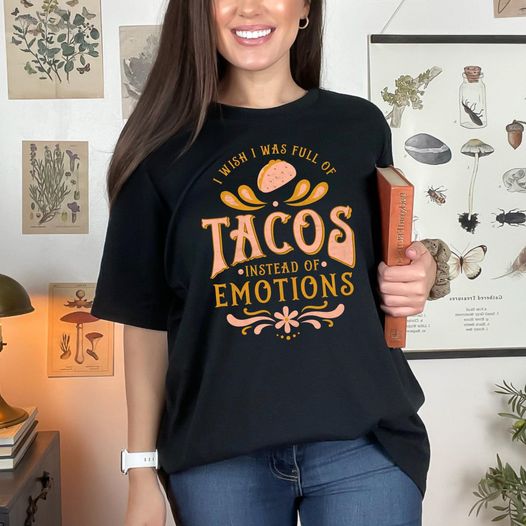 Wholesale Full of Tacos Graphic Tee - Black