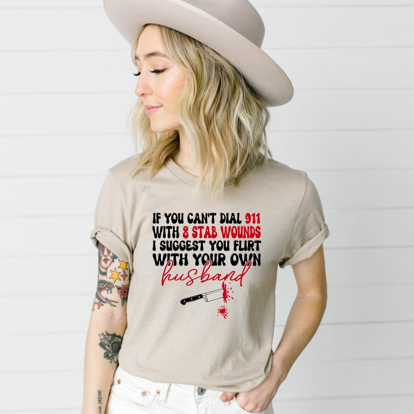 Wholesale Flirt With Your Own Husband Graphic Tee - Ash