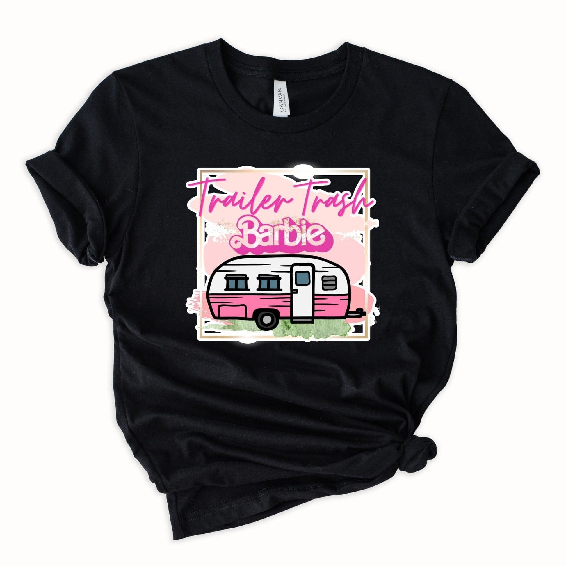 Wholesale Trailer Trash Barbie Graphic Tee - White