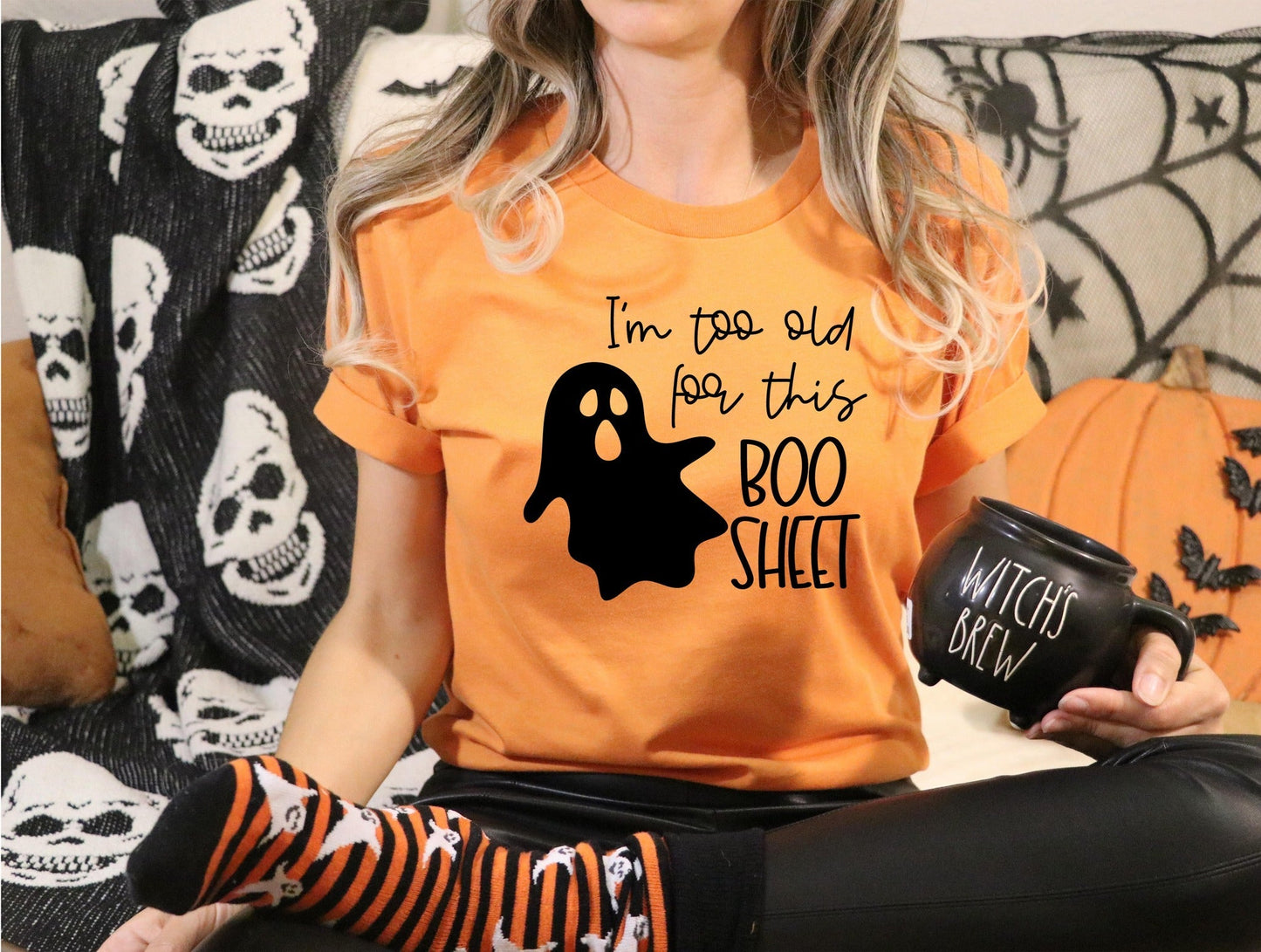 Wholesale Boo Sheet Graphic Tee - Black