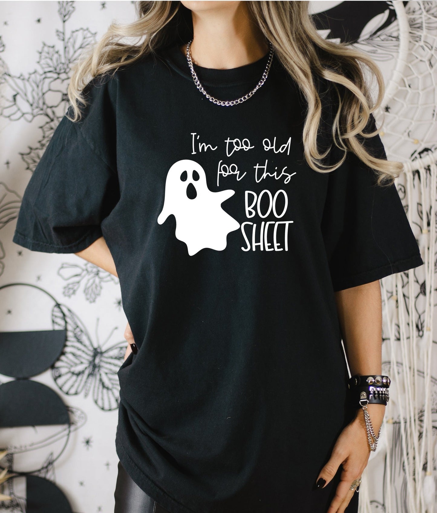 Wholesale Boo Sheet Graphic Tee - Purple