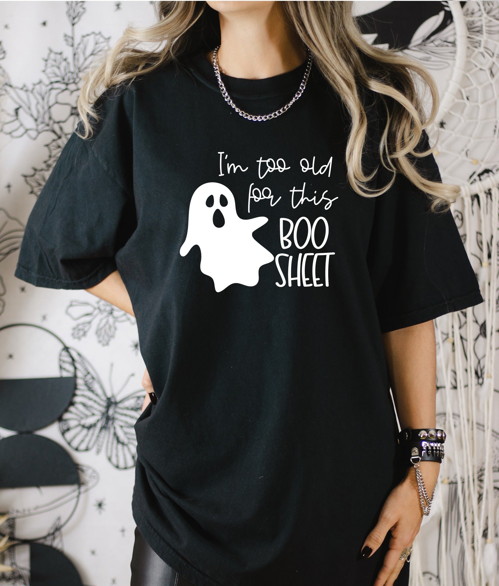 Wholesale Boo Sheet Graphic Tee - Purple