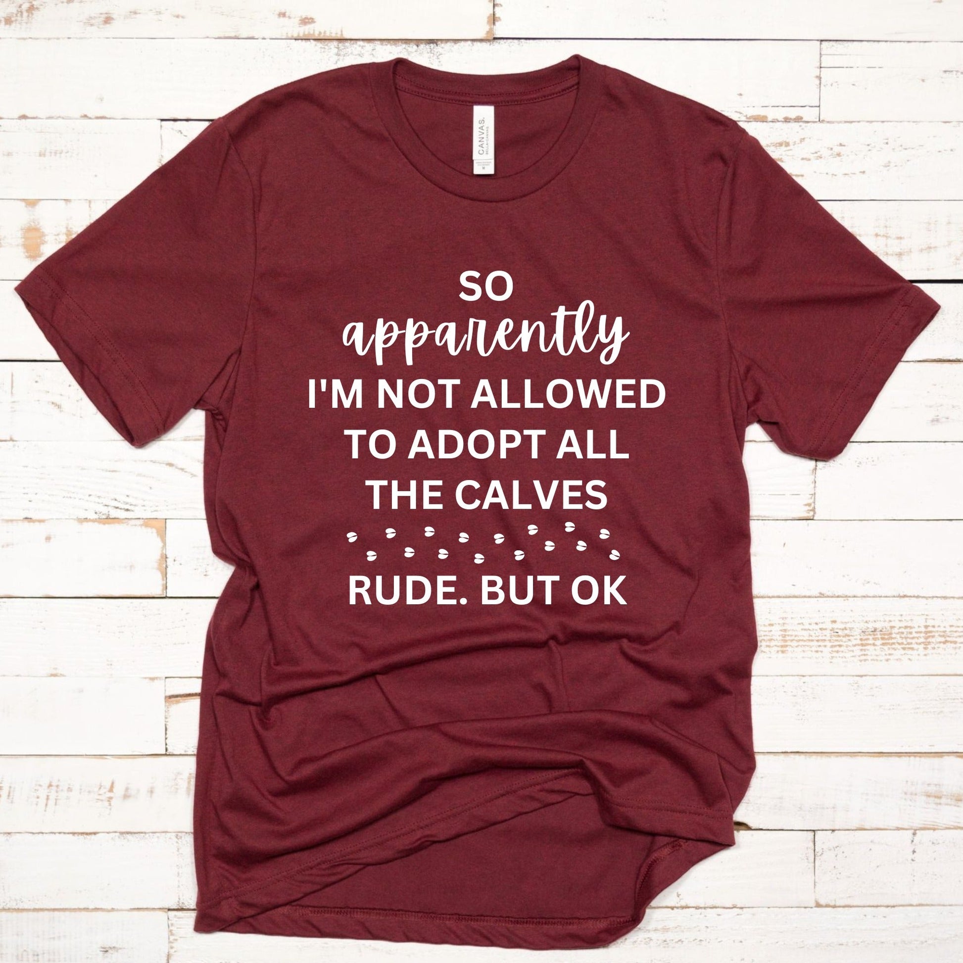 Wholesale All the Calves Graphic Tee - Maroon