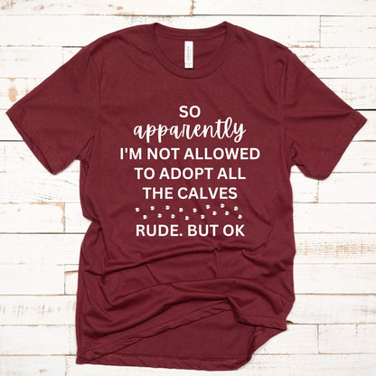 Wholesale All the Calves Graphic Tee - Maroon