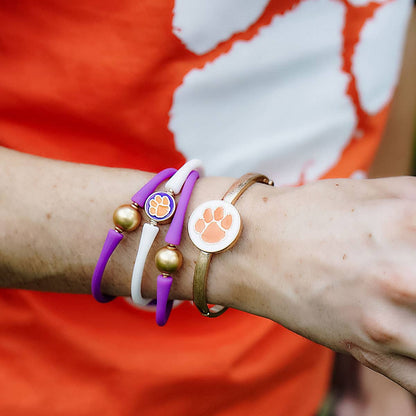 Clemson Tigers Enamel Silicone Bali Bracelet