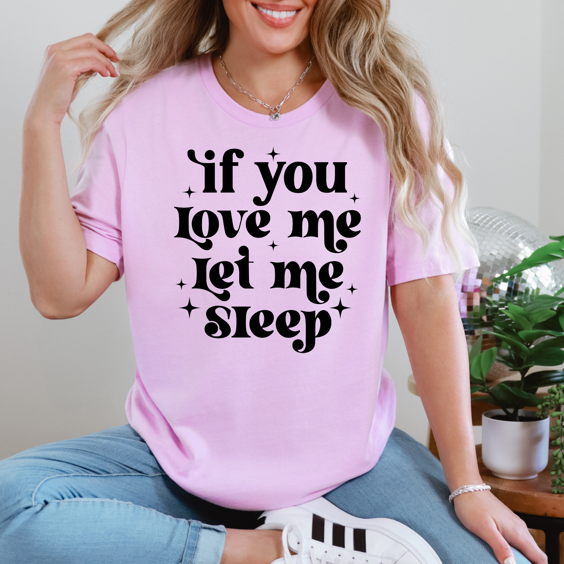 Wholesale Let me Sleep Graphic Tee - Lilac Tee