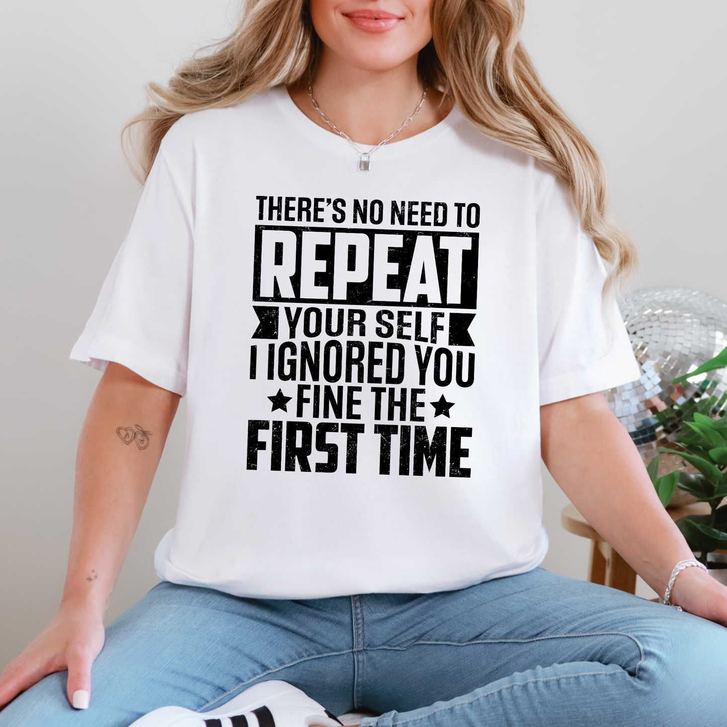 Wholesale I Ignored You the First Time Graphic Tee - White Tee