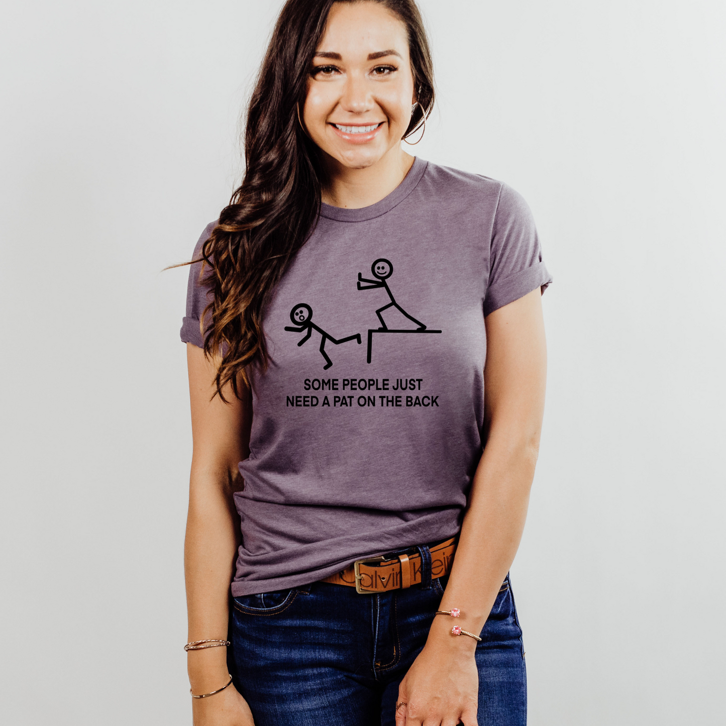Wholesale Pat on the back Graphic Tee - Ash Grey Tee