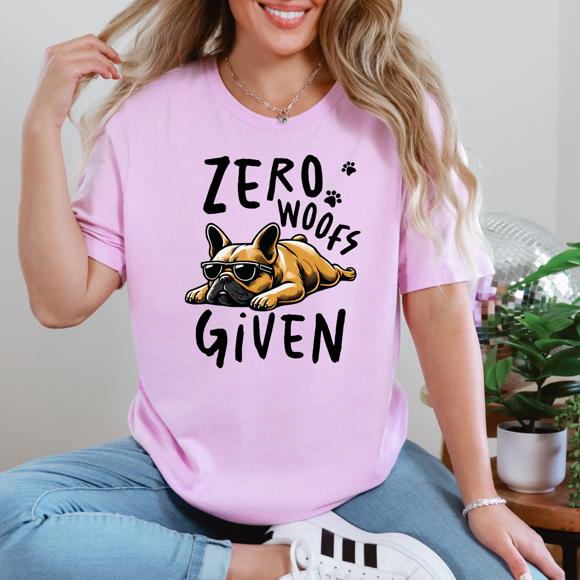 Wholesale Zero Woofs Given Graphic Tee - Lilac Tee