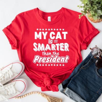 Wholesale My Cat is Smarter Graphic Tee - Red