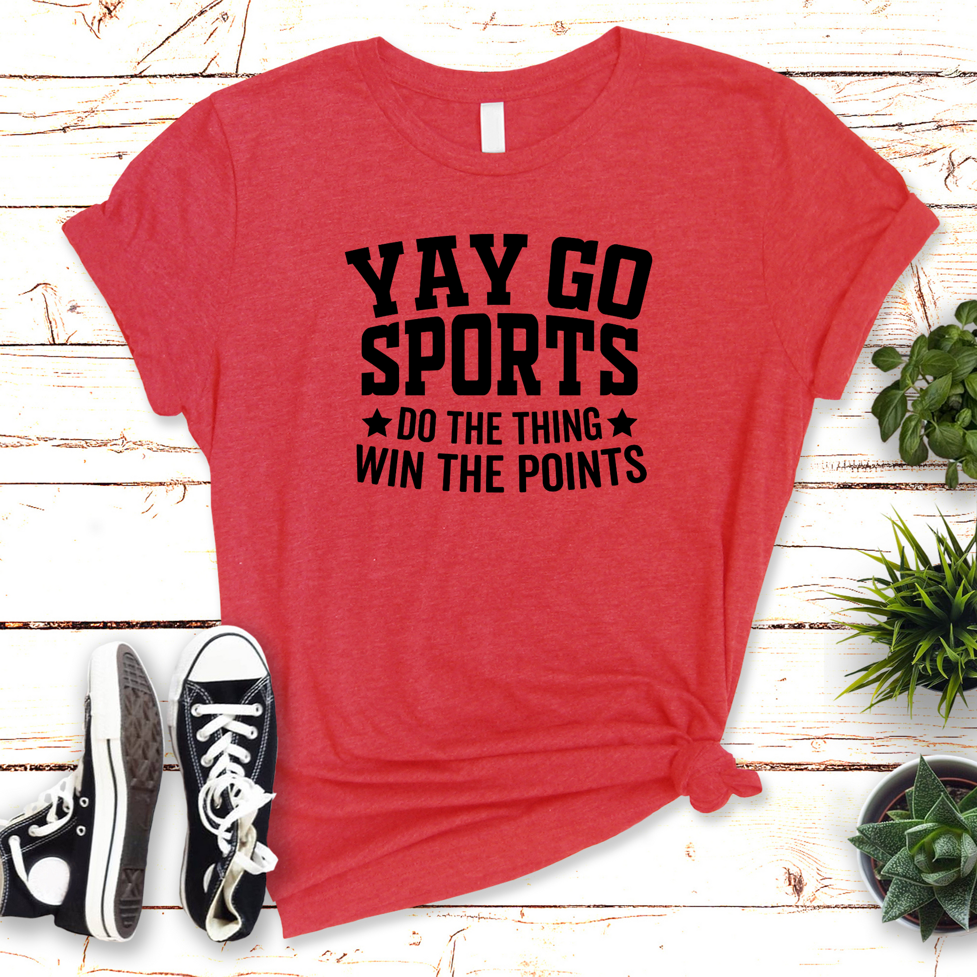 Wholesale Yay go sports Graphic Tee - Heather Red Tee