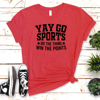 Wholesale Yay go sports Graphic Tee - Heather Red Tee