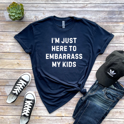 Wholesale Embarrass My Kids Graphic Tee - Navy Tee