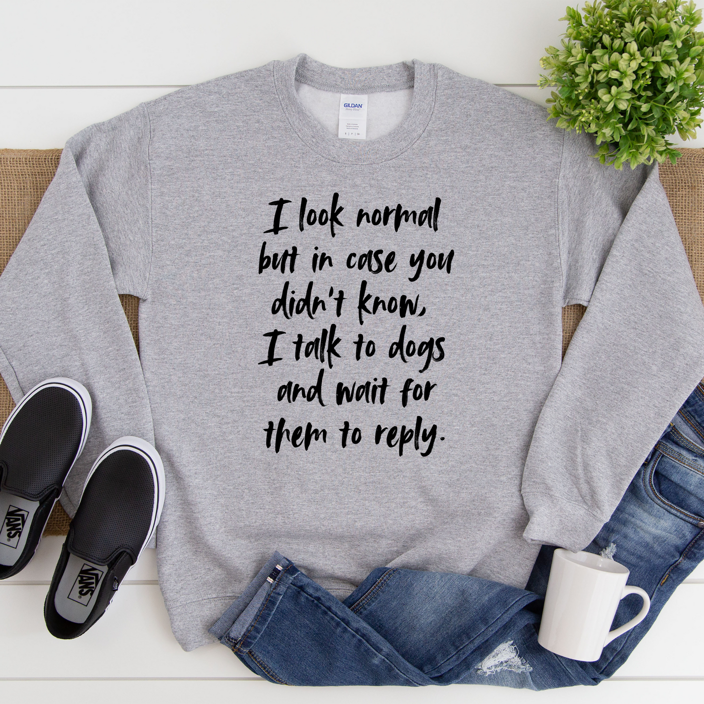 Wholesale I look normal dogs - Grey Tee