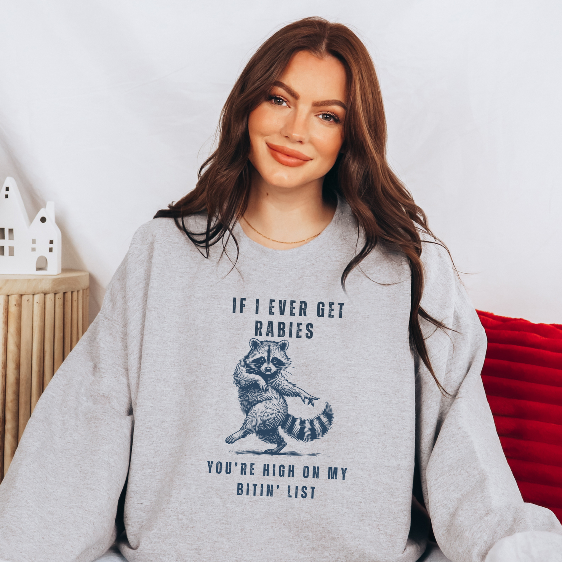 Wholesale Dancing Raccoon Sweatshirt - Grey Sweatshirt
