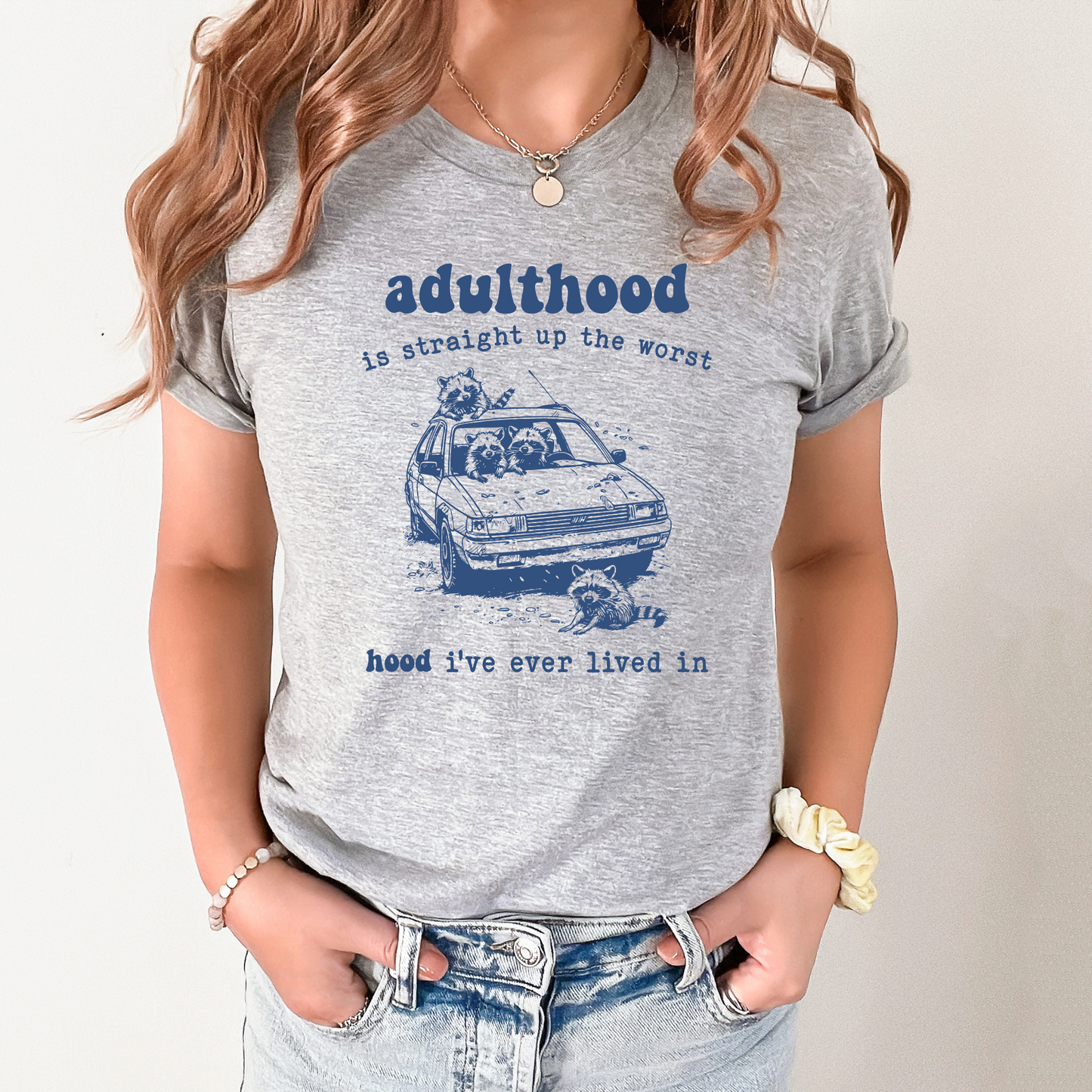 Wholesale Adulthood Graphic Tee - White Tee