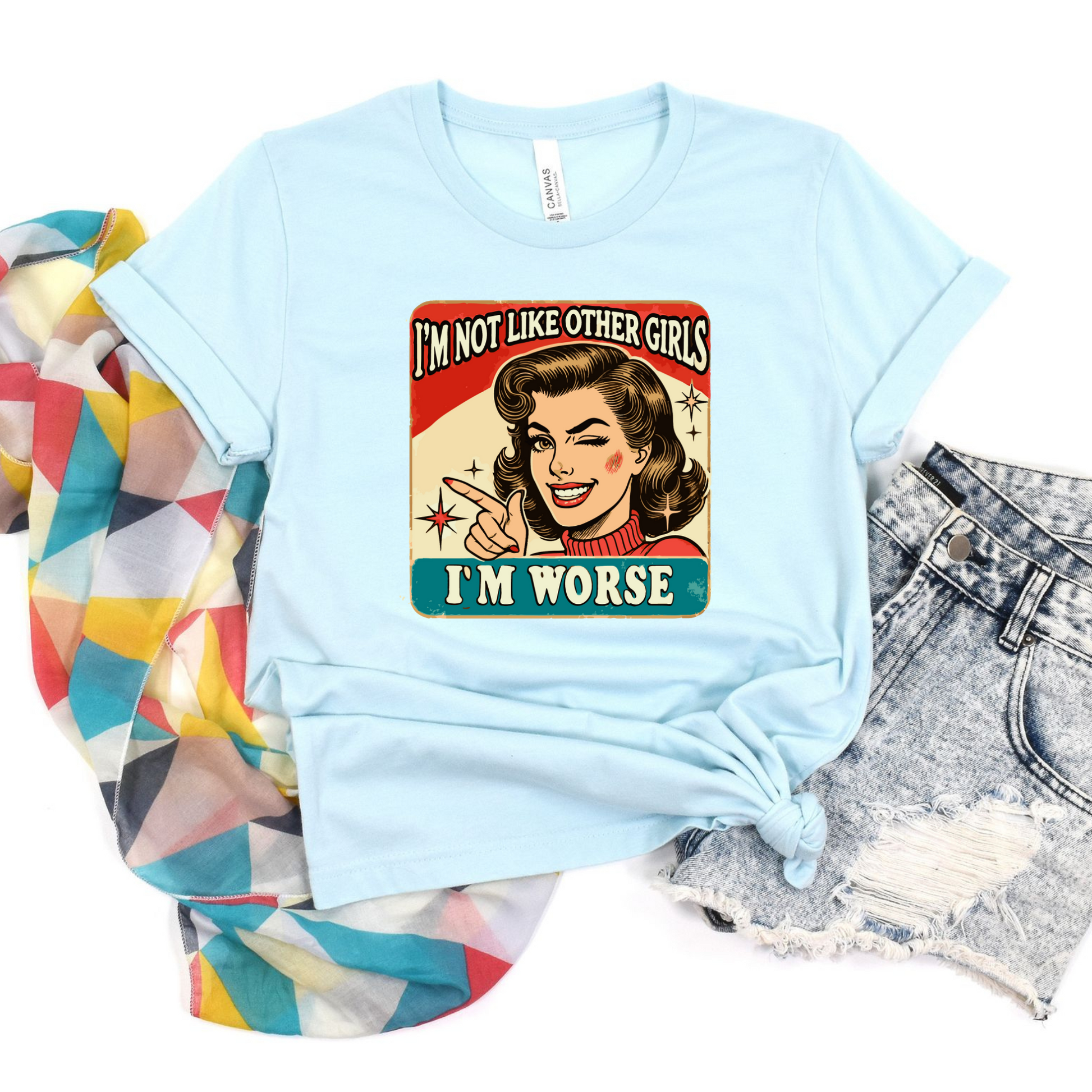 Wholesale I'm not like other girls Graphic Tee - Heather Dust Tee