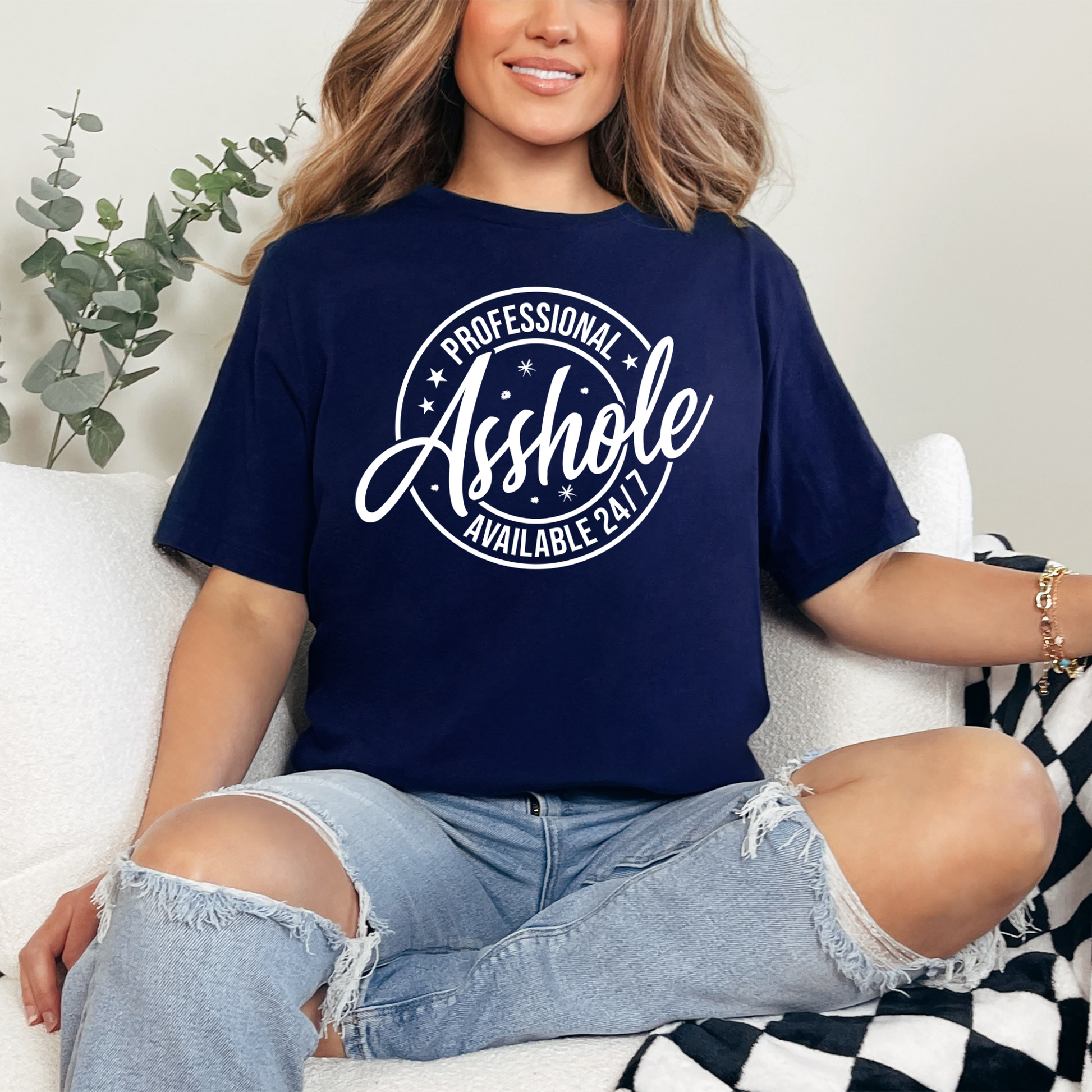 Wholesale Professional Asshole Graphic Tee - Navy Tee
