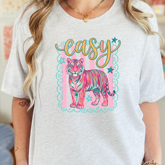 Wholesale Easy Tiger Graphic Tee - Ash Tee