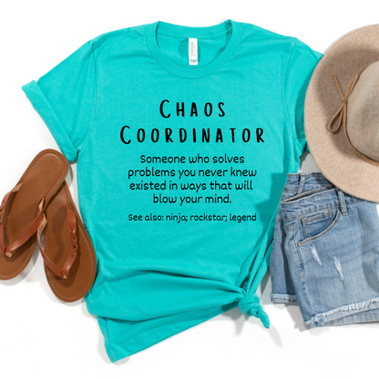 Wholesale Chaos Coordinator Graphic Tee - Teal Tee