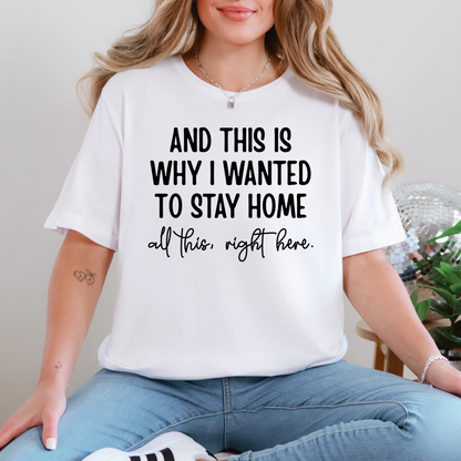 Wholesale Wanted to Stay Home Graphic Tee - White Tee