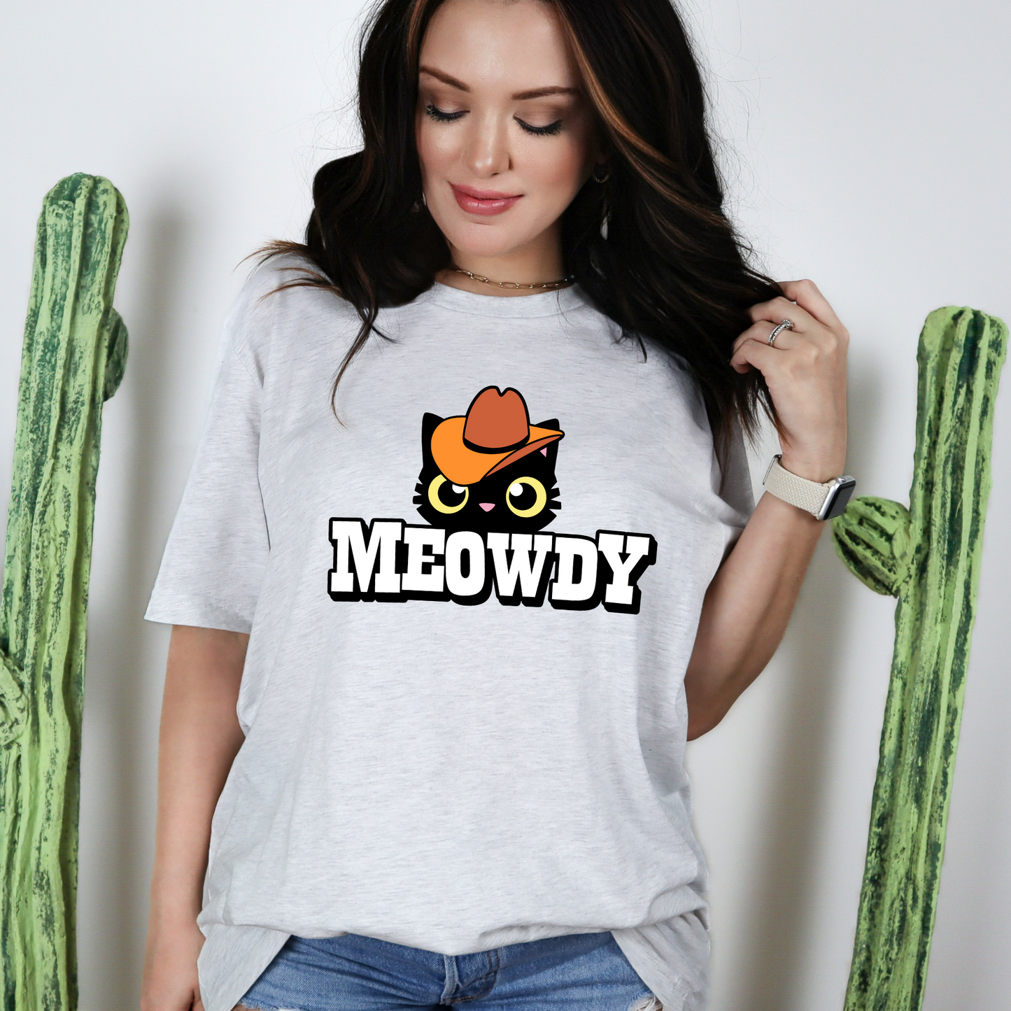 Wholesale Meowdy Graphic Tee - Sand Tee