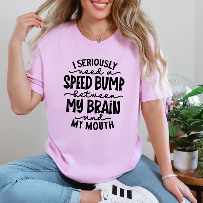 Wholesale Need a Bump Words Graphic Tee - Lilac Tee