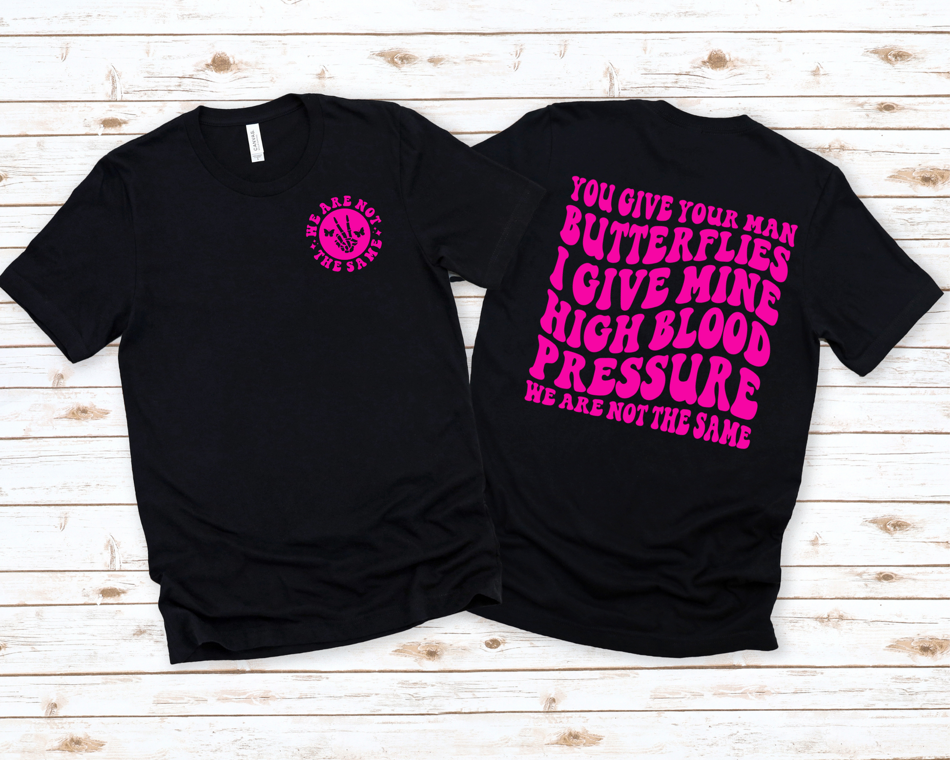 Wholesale High Blood Pressure Graphic Tee - Black Tee