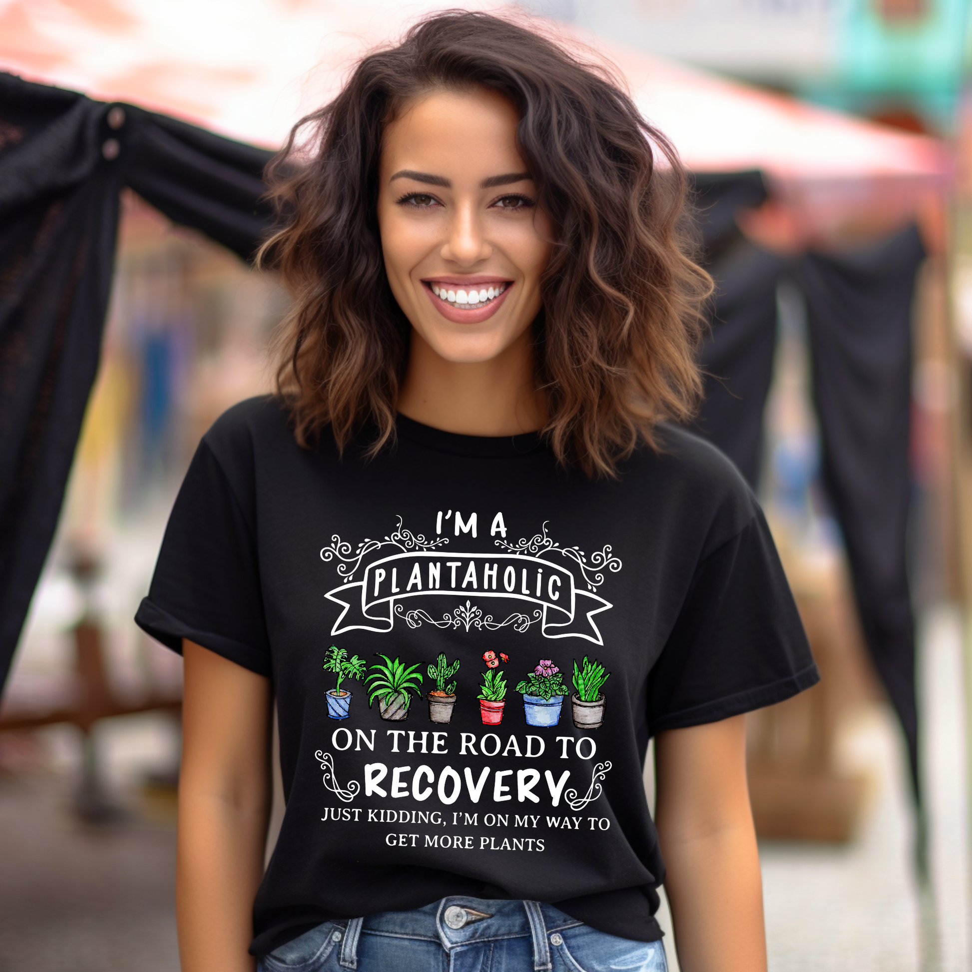 Wholesale Plantaholic Recovery Graphic Tee - Navy Tee