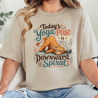 Wholesale Downward Spiral Graphic Tee - Tan